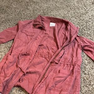 womens pink shacket